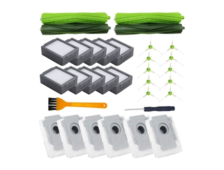 Piezas de repuesto, Kit de filtro HEPA de cepillo para IRobot Roomba I y E Series I7 I7 E5 E6, bolsas de polvo, accesorios para aspiradoras