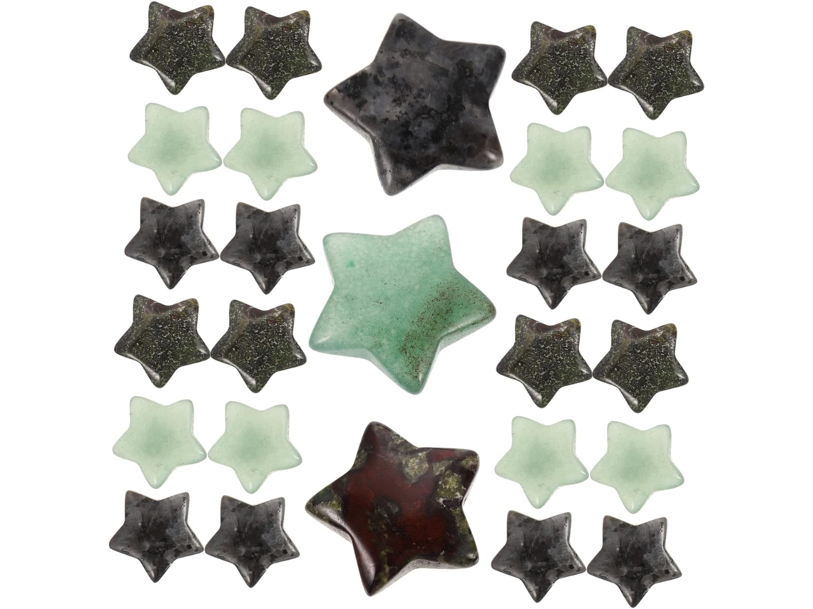 Adornos De Escritorio En Forma De Estrella Hechos De Piedras De Cristal Natural - 30 Piezas -