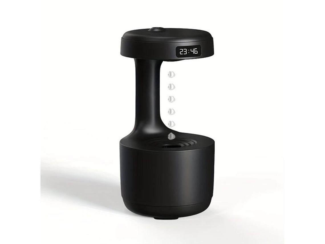 Humidificador USB antigravedad con reloj y luz nocturna. Pickifyvayotoy