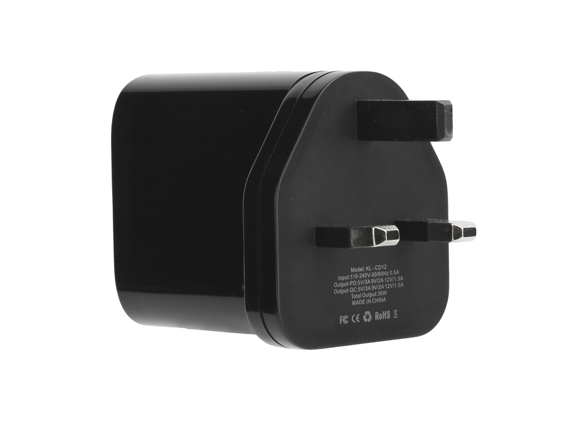 Enchufe De Carga Rápida Pd Carga Rápida Qc36w Cargador De Doble Puerto