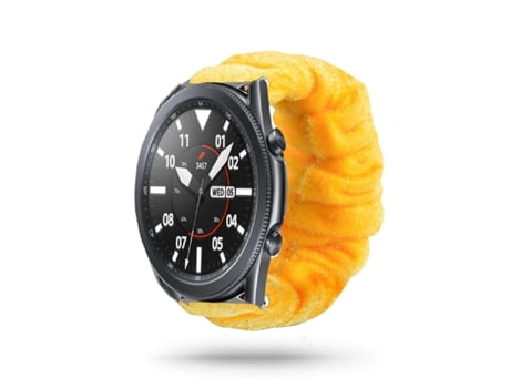 Correa Garmin Forerunner 245 Music Pulsera Scrunchie Amarillo