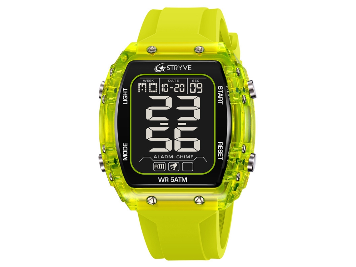 Reloj Deportivo Elegante Para Hombre (verde Transparente), Reloj De Pulsera Electrónico Digital Luminoso E Impermeable.