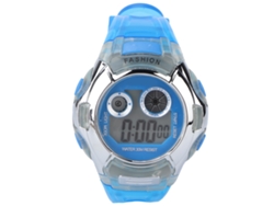 Reloj Deportivo Digital Multifuncional E Impermeable Para Niños Con Luz Led Azul.