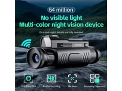 Solo ipree D12 Prismáticos Visión Nocturna Infrarroja Color 4k 64m Día Noche Macro Reconocimiento Monocular Cámara Mano