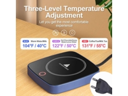 Calentador de tazas Digitallab con temperatura ajustable, temperatura constante de 55 grados (azul)