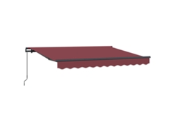 Maison Exclusive - Toldo Retráctil Manual Burdeos 250 X 200 Cm Tela