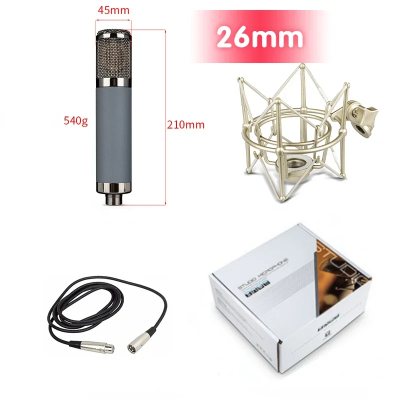 Kit de micrófono de condensador MDUG con soporte (26 mm)