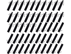 Moonsun Paquete De 100 Bolsillos De Terciopelo Negro Con Cordón Ajustable Para La Escuela, La Oficina, Etc.