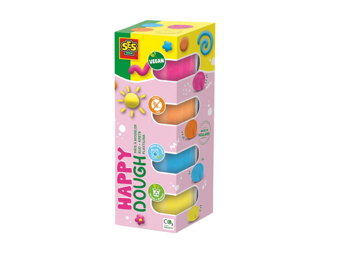 Plastilina SES Feel Good Happy 4X90G Masa 00512