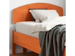 Cabecero De Cama Madera Maciza De Pino Marrón Cera 100 Cm