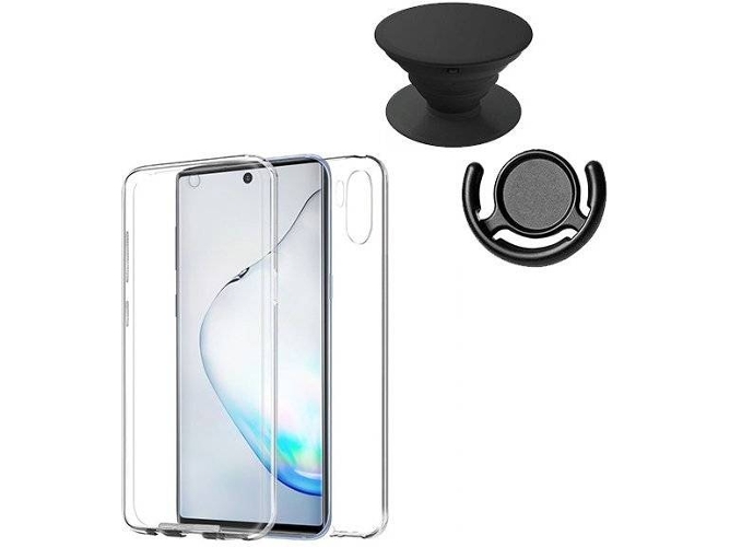 Kit Carcasa, PopSocket y Soporte PopSocket Samsung Galaxy Note 10+ 360º Transparente