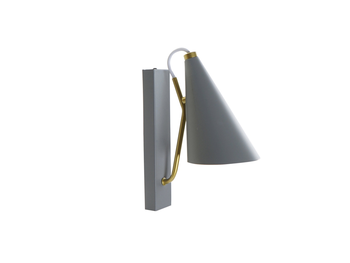Lampara Aplique Metal E27 Gris Claro 12x25x29cm