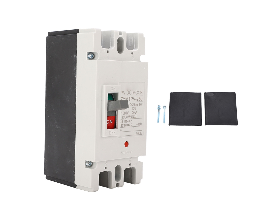 Disyuntor Mccb 1000v 2p 180a Retardante De Chamas Para Protección De Batería Solar