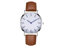 Reloj De Pulsera Unisex De Cuarzo, Ligero, Estilo Casual Y Moderno, Color Café - Zhoulianfa