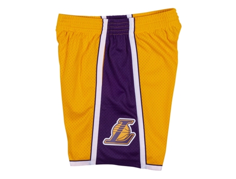 Pantalones Cortos para Hombre MITCHELL & NESS Corto Los Angeles Lakers Dorado para Baloncesto (Talla:L)