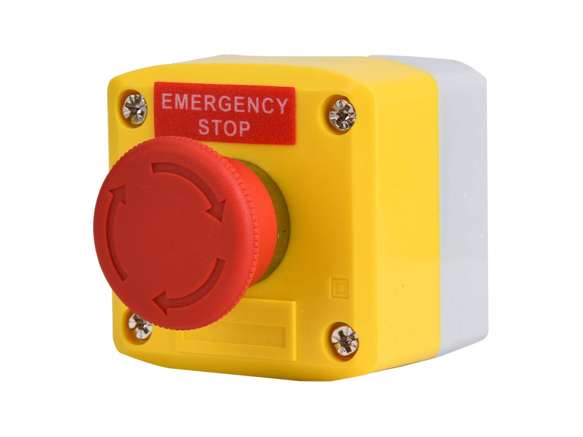 Botón de parada de emergencia rojo IP65