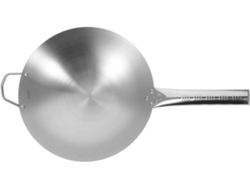 Sartén wok de acero inoxidable de 30 cm, antiadherente, sin revestimiento, para uso doméstico y profesional Gokoco