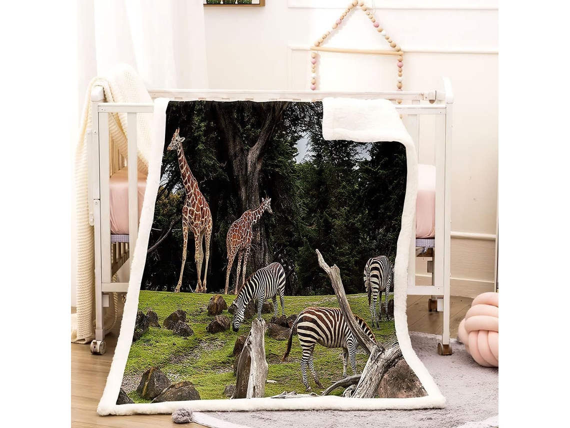 Estampado Diseño Adultos Niños Microfibra Color Cama 150x150cm