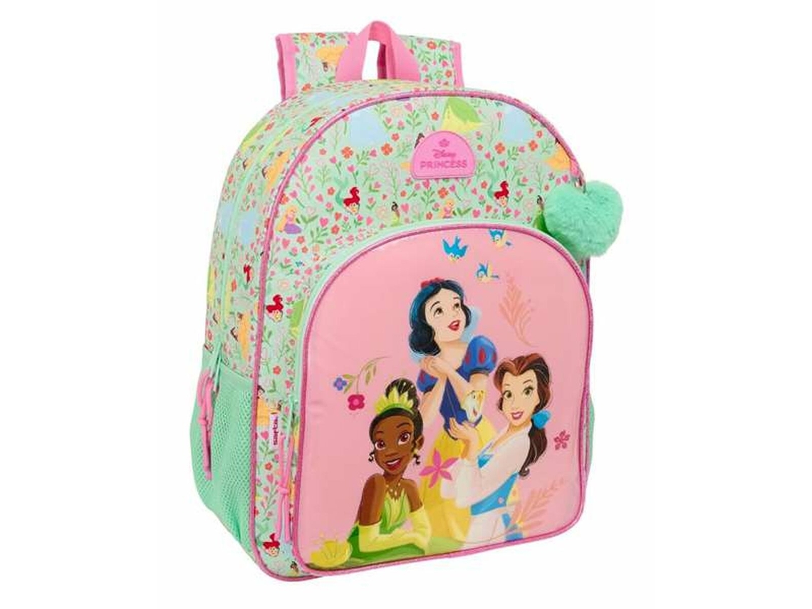 Mochila escolar Disney Princess Bloom (rosa, poliéster 300d)