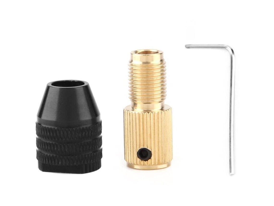 Mini mandril autoajustable, capacidad de sujeción de 0,3 a 3,4 mm, diámetro interior de 3,17 mm, para eje de motor.