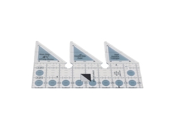 Regla De Corte Acrílica Transparente Con Guía Triangular De Malla De 45/60/90 Grados Para Costura Y Patchwork.