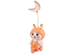 Rebe-lámpara De Escritorio Led Infantil Con Forma De Animal En Motocicleta Carga Usb Luz Para Estudio Lectura Naranja