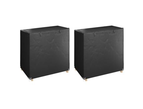 Conjunto 2 Funda Para Banco Balancin VIDAXL Negro Polietileno (125x90x135/165 cm)