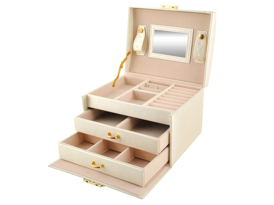 Joyero Grande en Varios Niveles - Beige