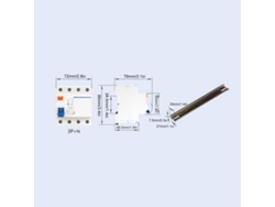 Disyuntor miniatura Omni 3p+n de 40 A con protección contra fugas, resistente al calor y retardante de fuego, 400 V
