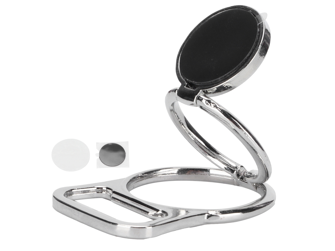 Soporte De Anillo Para Teléfono, Giratorio, Plegable, Magnético, Abrebotellas, Soporte Para Dedo, Plateado