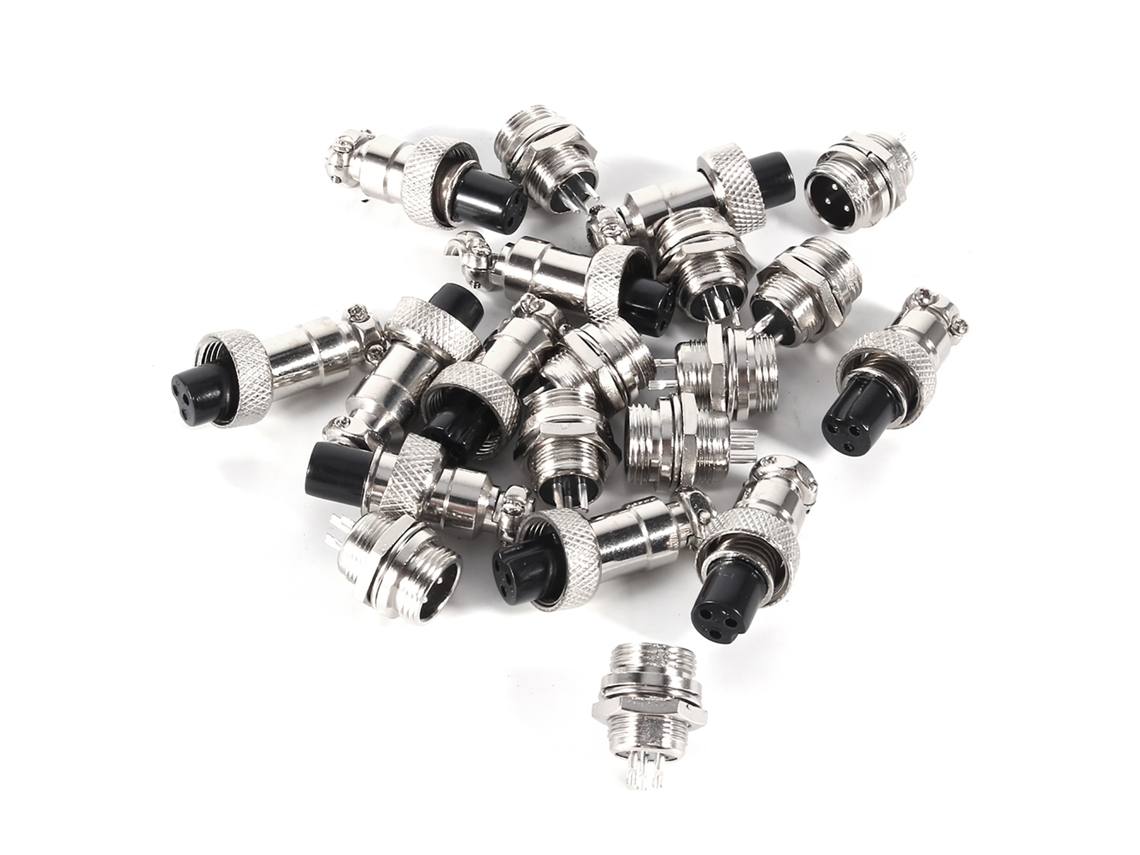2026velora-10 Conjuntos Conector De Aviação Gx12 3pin 12mm Macho Fêmea Chassis Metálico