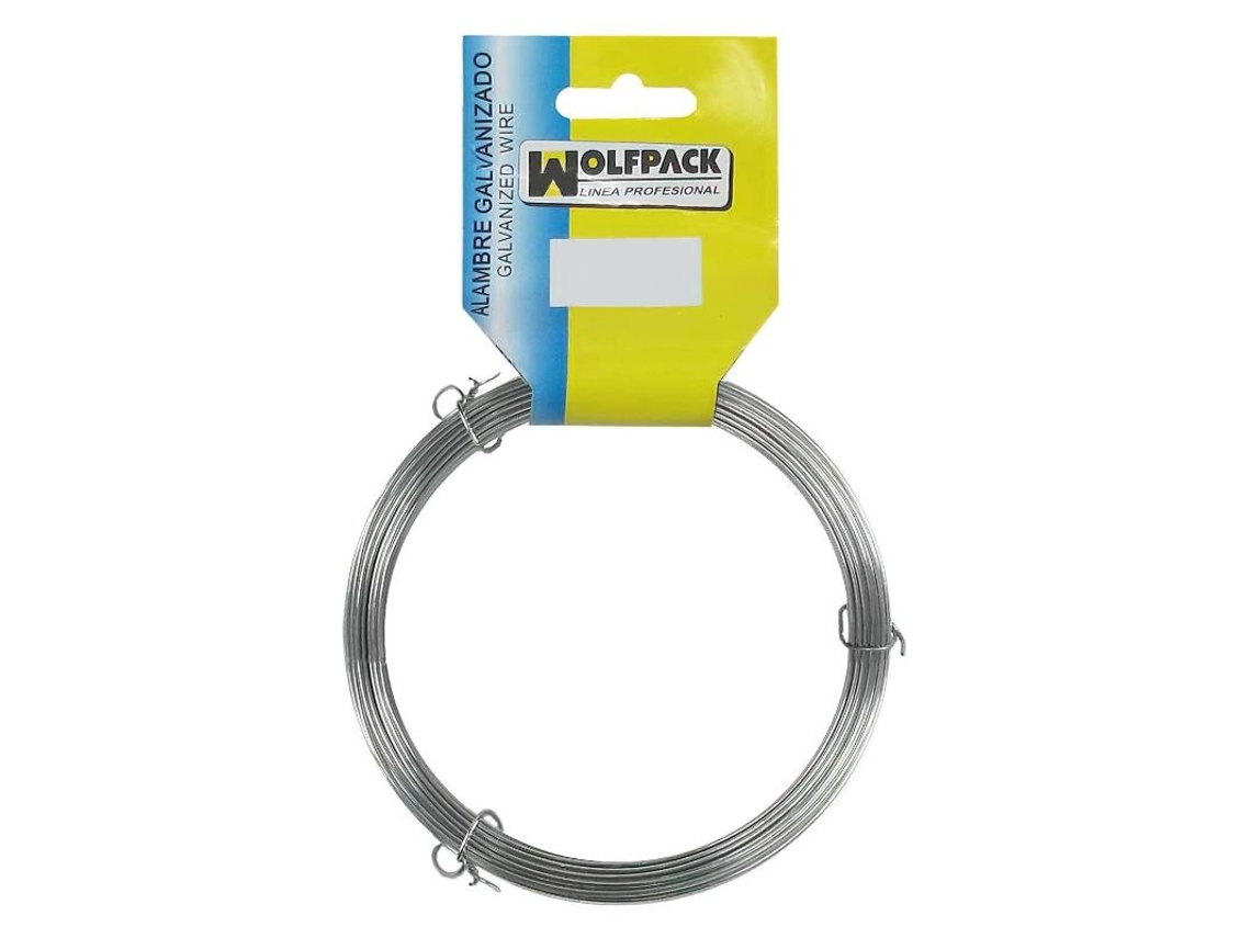 Alambre Galvanizado (Rollo 500 gramos) Nº 1/0.6 mm WOLFPACK LINEA PROFESIONAL