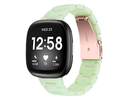 Pulsera de resina de lujo verde claro Fitbit de Google Versa 3 VEANXIN