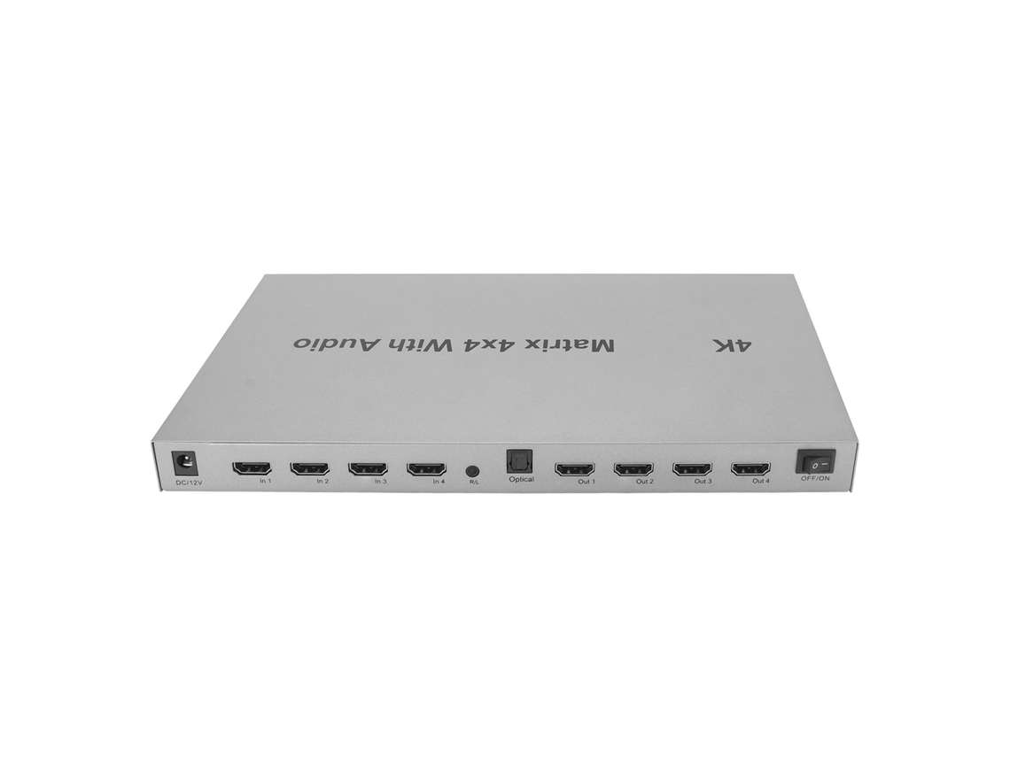 Comutador De Interface Multimídia Hd 4x4 4k 4 Entradas 4 Saídas Com Edid Controle Remoto Ir Plug Uk
