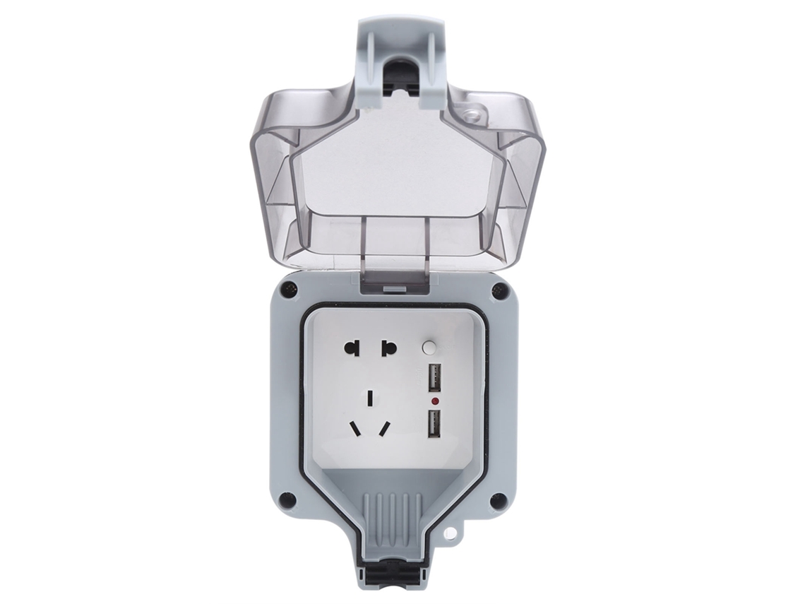 Caja De Enchufe Exterior Impermeable Para Montaje En Pared Con Cerradura Antirrobo De Seguridad, Ac110-250v