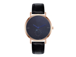 Reloj De Pulsera De Cuarzo Para Hombre Con Correa De Piel Sintética Negra, Estilo Deportivo Y Elegante, K085-m