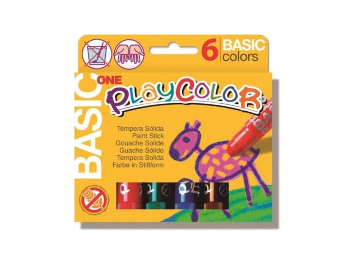 Estuche de 6 colores Playcolor 40 g gouache sólido
