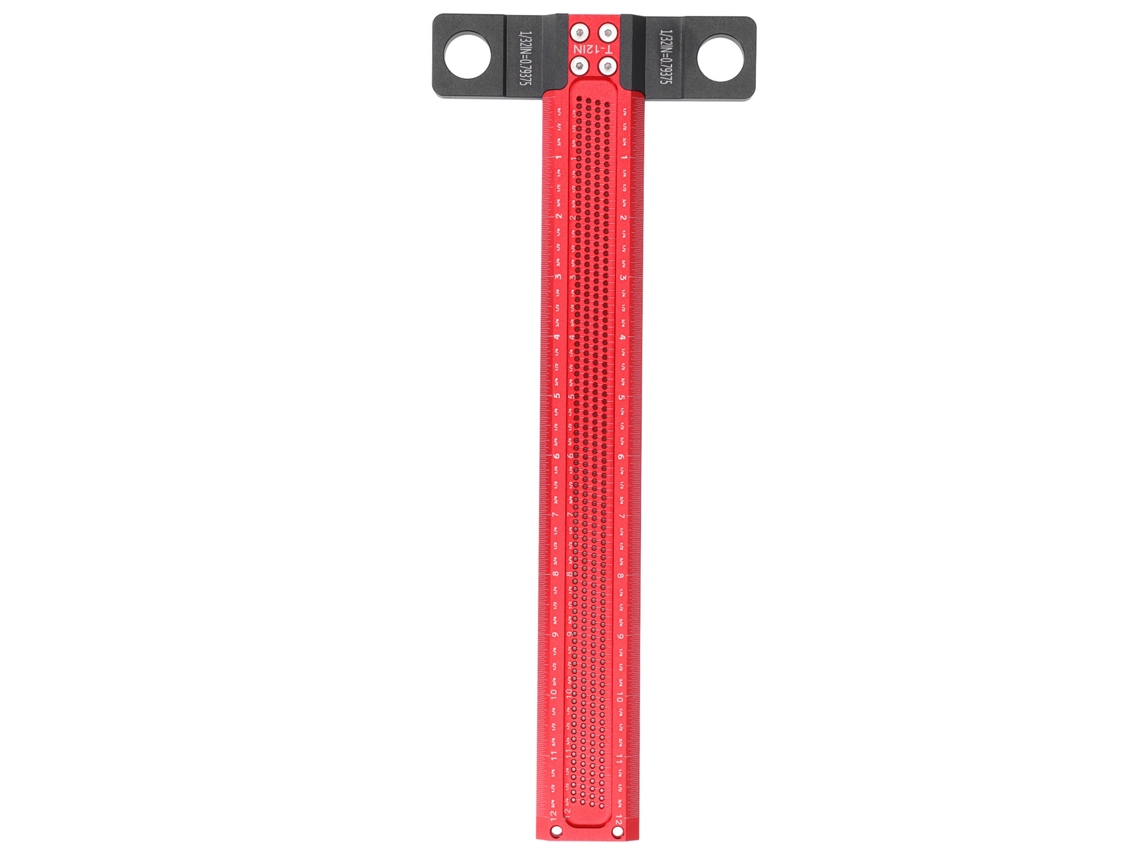 Escuadra En T De 12 Pulgadas Para Marcar Agujeros, Fabricada Con Aleación De Aluminio Resistente Al Desgaste.