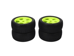 4 Neumáticos Rc, Llanta De 17 Mm, 5 Agujeros, Neumáticos De Goma Verde Para Coche Rc Traxxas 1/8