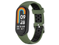 Pulsera para Xiaomi Smart Band 10/9/8 - Silicona bicolor - Conector metálico