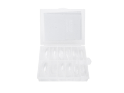 120 uñas postizas transparentes de cobertura total, puntas de extensión de uñas artísticas, caja de 3