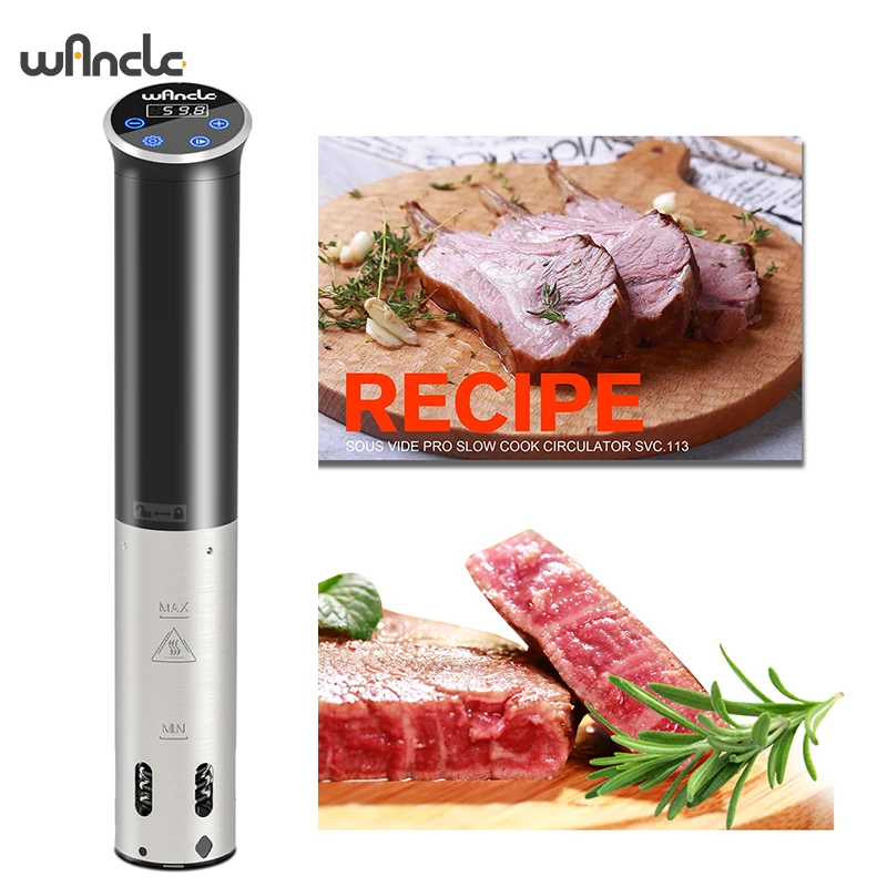 Cocina De Vacío Sous-vide De 1100 W, Con Clasificación De Impermeabilidad Ipx7, Pantalla Táctil Lcd Y Circulador De Inmersión.