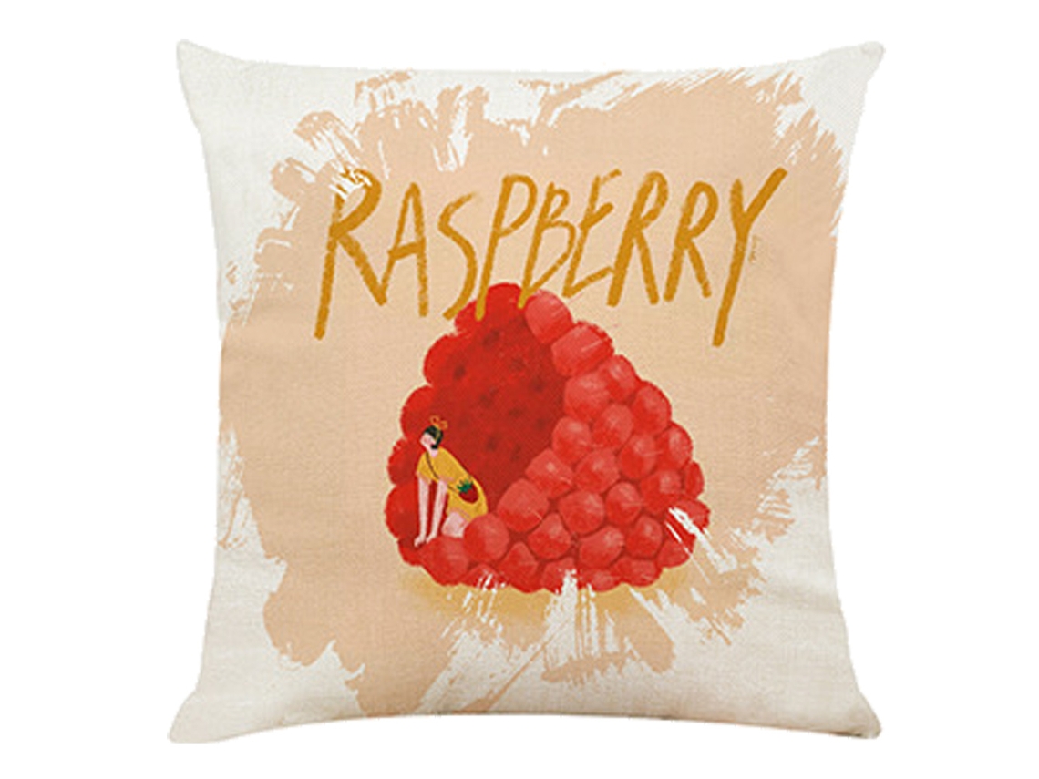 Nueva Funda De Almohada De Lino Y Algodón Con Estampado De Fruit Girl