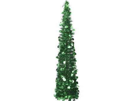 vidaXL Árbol de Navidad artificial plegable PET verde 180 cm