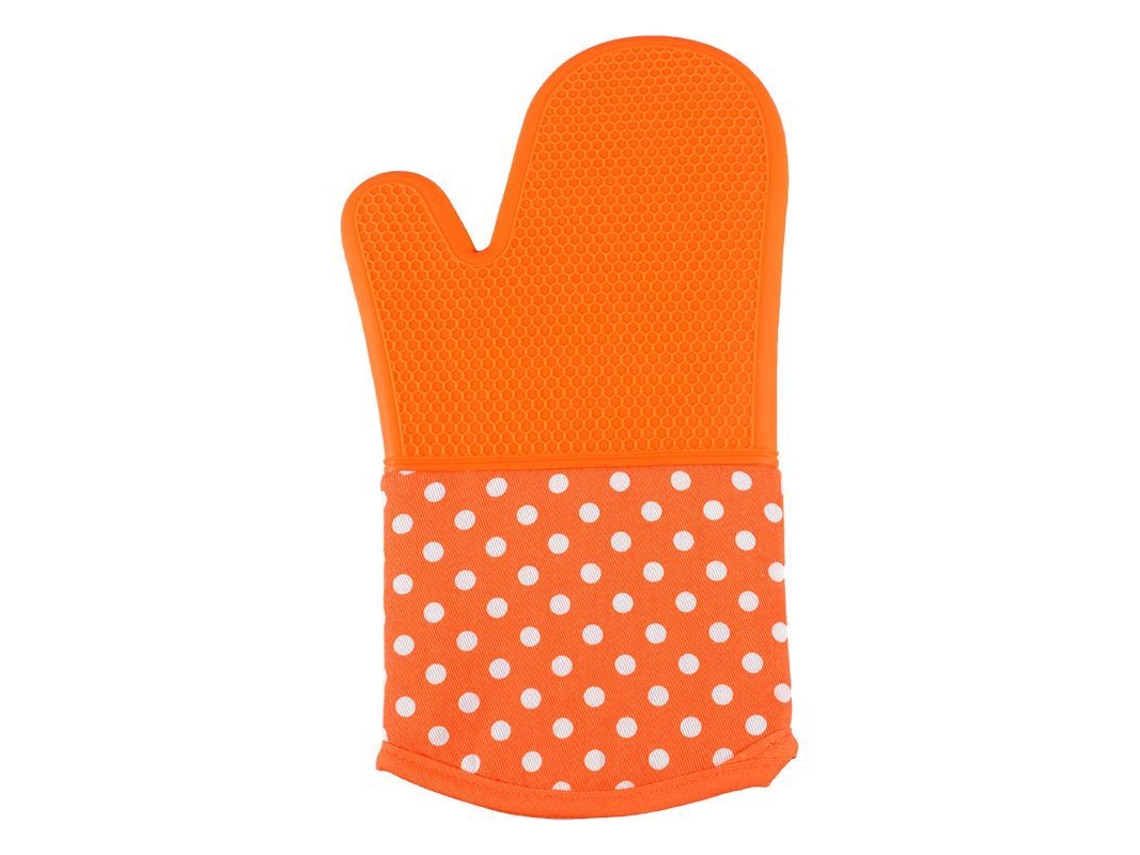 2026-42068-guantes De Silicona Cortos Con Flores Resistentes Al Calor 572°f Doble Capa Mango 13 Pulgadas Naranja 2 Piezas