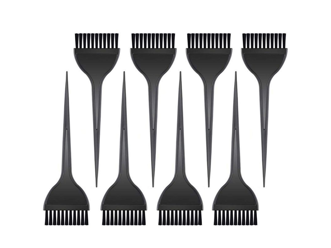 12 Pinceles Para Teñir El Cabello, Para Uso Profesional En Salones De Belleza Y Para Hacerlo Tú Mismo En Casa, Color Negro.