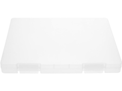 Caja Para Guardar Documentos Con Cierre Seguro, De Plástico Blanco Y Aspecto Transparente.