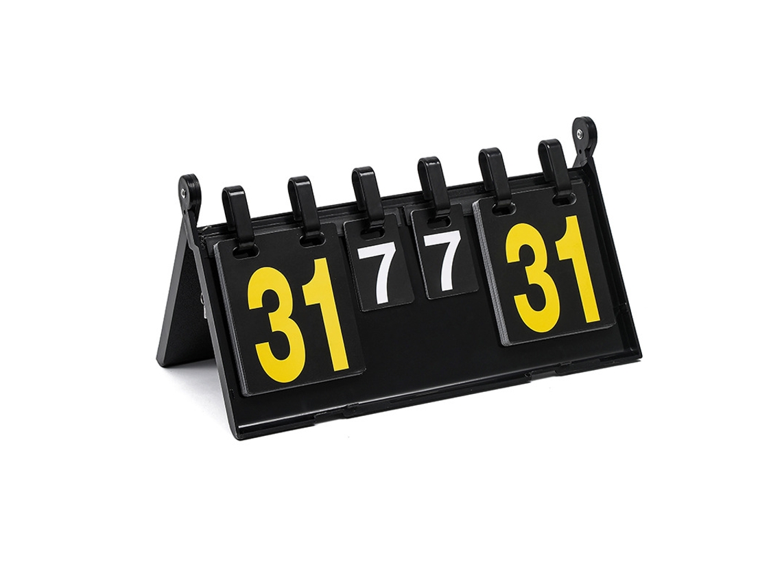 Placar Esportivo Portátil De 4 Dígitos Com Flip Para Competições De Vôlei, Badminton, Tênis De Mesa, Futebol E Basquete.