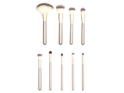 Juego de brochas de maquillaje Core Collection para una aplicación y almacenamiento impecables, blanco cremoso, 18 piezas Kofihety