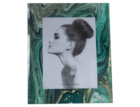 Portafotos DRW Para foto 15x20 cm (Cristal - verde y negro)